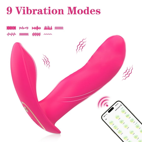 Xbonp Wearable Dildo Panty Vibrator,App G-Spot Vibrator with 9 Vibration Modes, Adult Sex Toys