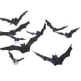 thumbnail image 6 of Halloween Bat Stickers for Wall,Scary Bat Stickers Decorations,Halloween Clings Decals,3D Halloween LED Night Light Bats Holiday Party Window Display Garage Decoration,PVC Flash Wall Stickers, 6 of 8
