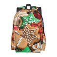 thumbnail image 2 of KLL Sac à Dos Décontracté Imprimé Cookies de Noël, Sac de Voyage pour Hommes Femmes Sac à Dos Léger, 2 of 8