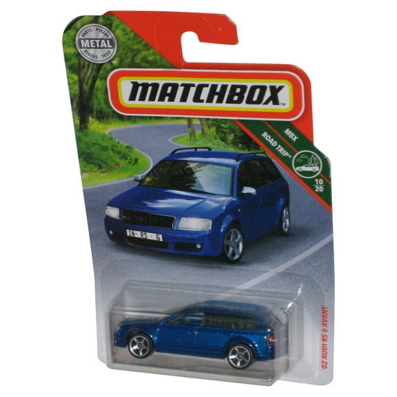 Matchbox MBX Road Trip (2018) Blue '02 Audi RS 6 Avant Toy Car 10/20