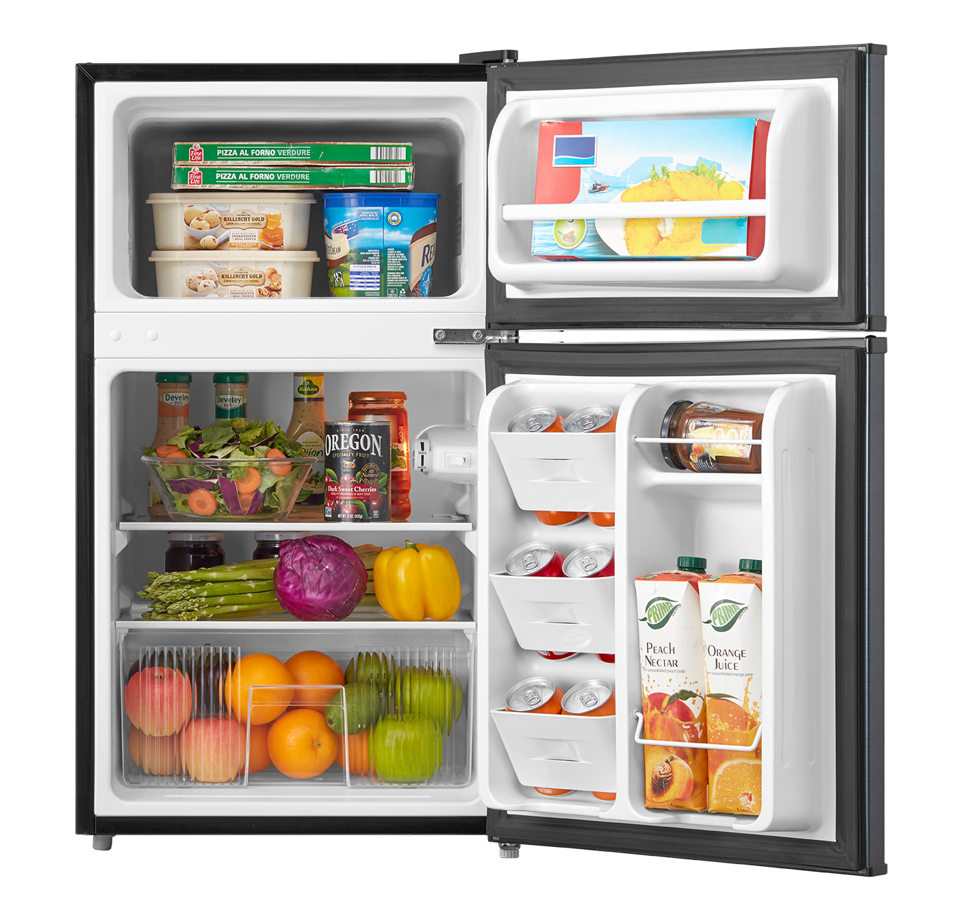 Arctic King 3.2 Cu ft Two Door Mini Fridge with Freezer, Stainless Steel, E-Star, ARM32D5ASL - image 4 of 21