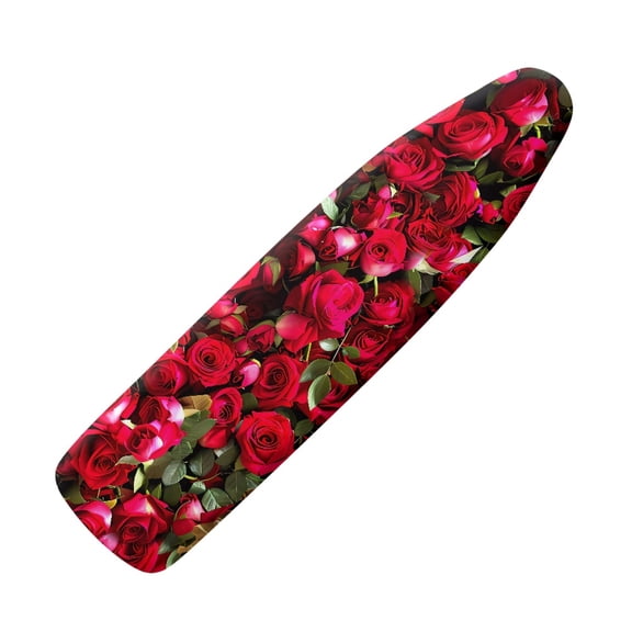 HELLHERO Red Roses Ironing Board Cover 15x54 Standard Size Padding Decorative Covers for Ironing Board Padded Iron Cover Daisy Iron Table Cover with Elastic Edge