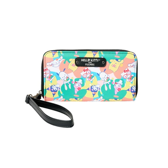 Hello Kitty Women's Wallet Zippered Wristlet Strap Sanrio Kuromi Melody Pochaco