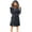 Dark Grey-hooded, variant on U2SKIIN Women Hooded Fleece Robe, Short Plush Robes for Womens With Hood Soft Warm Spa Bathrobe(Black-hooded,XX-3X-Large)
