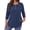Blue, variant on 3/4 Sleeve Blouses for Women Plus Size Henley Shirts Casual Crew Neck Tunic Tops Trendy Fall Pullover