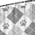 thumbnail image 3 of Pawprints Argyle Shower Curtain 72"x72" ,Bathroom Decorative Shower Curtains Set with 12 Hooks,Modern Waterproof Washable Shower Curtain, 3 of 6