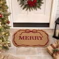 thumbnail image 7 of Merry Christmas Doormat, Scalloped Christmas Outdoor Rug, Bow Printed Welcome Mat, Durables Outside Indoor Rug, Entryway, Front Door, Porch, Patio, 7 of 7