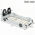 thumbnail image 4 of [Eye-Catching Race Car] Restonic Wood Twin Race Car Bed | LED & Upholstered, 4 of 15