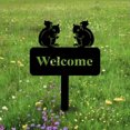thumbnail image 3 of Welcome Yard Sign with Squirrel Animal Metal Crafts Creative Outdoor Stake for Garden Courtyard Lawn Decorations, 3 of 5