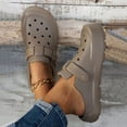 thumbnail image 3 of Rokment Womens Wide Width Clogs Orthopedic Arch Support Garden Shoes Waterproof Non Slip Closed Toe Backless Slippers Comfortable Beach Barefoot Water Sandals Brown Size 7, 3 of 7