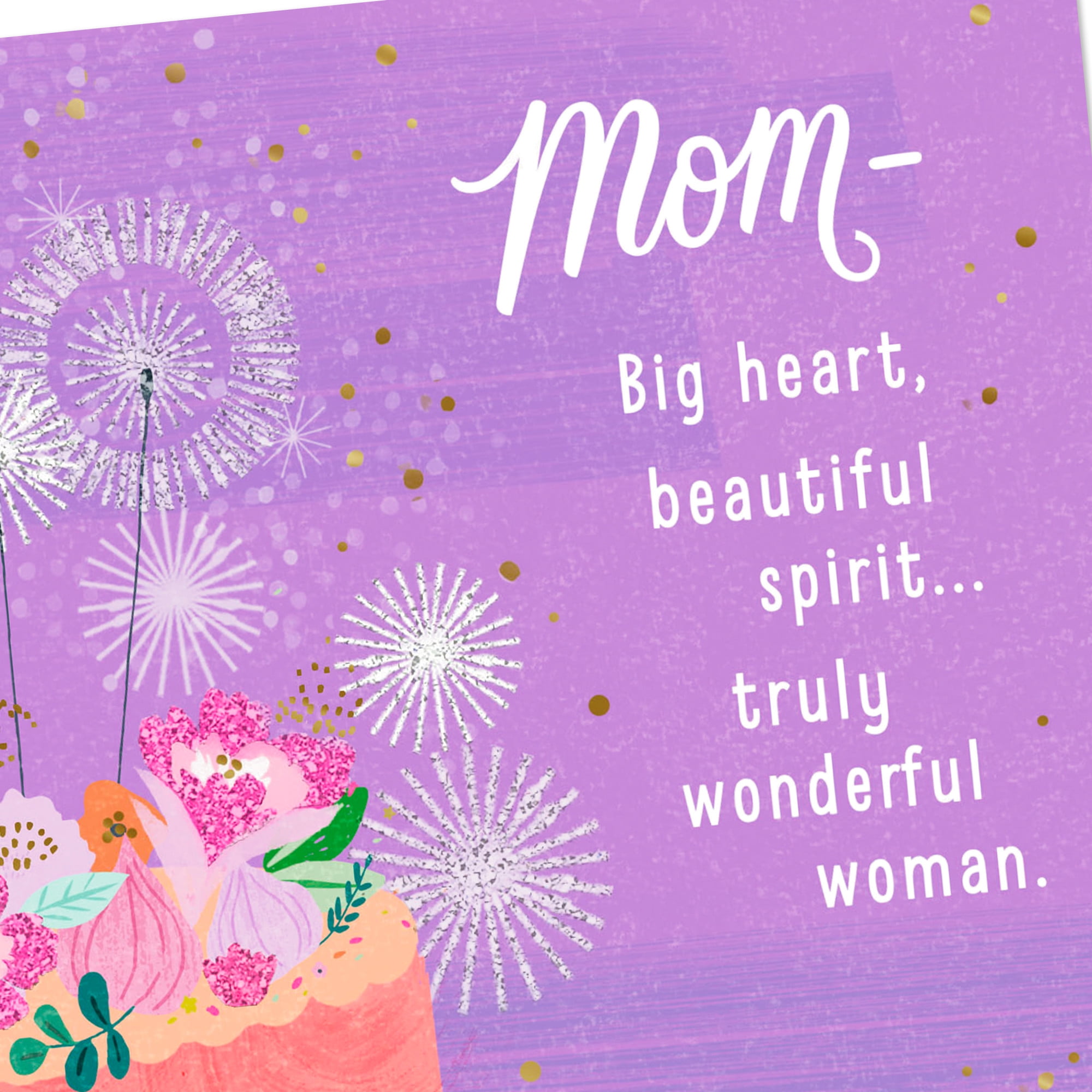 Hallmark Birthday Card for Mom (Big Heart, Beautiful Spirit), 1 count