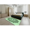 thumbnail image 4 of Ahgly Company Indoor Rectangle Patterned Mint Green Area Rugs, 5' x 7', 4 of 6