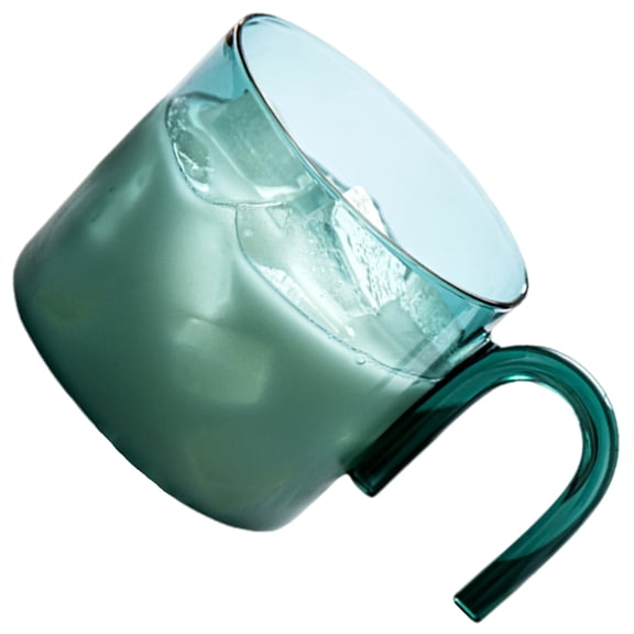 Elegant Transparent High Borosilicate Glass Drinking Cup with Handle Insulated Coffee Mug for Home and Office Use