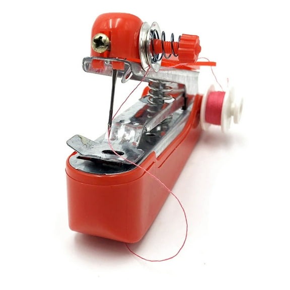 FUTUREORYY 3Pcs Mini Sewing Machine Portable Stitching for Handicraft Enthusiasts Compact Red White Blue