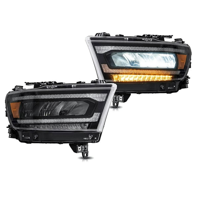 VLAND YAX-RM-6001-19 Phares avec Réflecteurs Ambrés pour Dodge Ram 2019-20