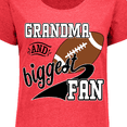 thumbnail image 4 of Inktastic Grandma and Biggest Fan Football Player Women's Plus Size T-Shirt, 4 of 5