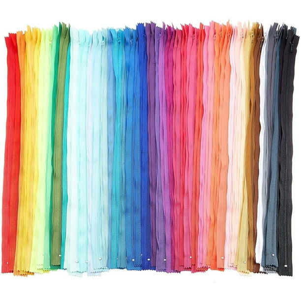 100 Pcs #3 Nylon Coil Zipper for Sewing Repair Kit Replacement, 18 inch