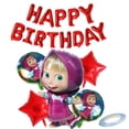 thumbnail image 4 of Juego de globos de Disney Masha y el oso, suministros de decoración para fiestas de cumpleaños de niños, decoración para duchas de bebé, globos, juguete de regalo de dibujos animados para niños, 4 of 4