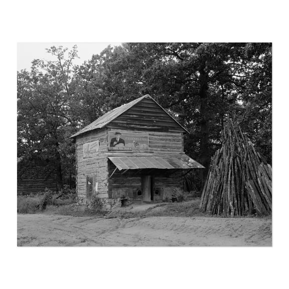 HISTORIX Vintage 1939 Tobacco Barn Photo Print - Vintage Photo of A Tobacco Barn Near Gordonton North Carolina Wall Art Poster Print