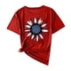 thumbnail image 1 of Camisas de Manga Corta para las Mujeres Moda Casual Impresión Cuello Redondo Suéter Tee Blusas, 1 of 4