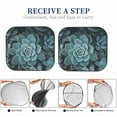 thumbnail image 6 of Naloa Blue Color Cactus Print 2-Piece Windshield Sunshade,Foldable Car Front Window Sun Shades,for Most Sedans SUV Truck-Large, 6 of 6