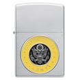 thumbnail image 2 of Zippo 48977 U.S. Army Design Satin Chrome Metal Windproof Lighter, 2 of 6