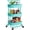 Turquoise, variant on Tier Rolling Cart, Metal Utility Cart with Wheels and Handle, Rolling Storage Cart for , Painting Room, Office and Kitchen