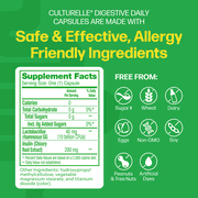 Culturelle Probiotics Digestive Support Daily Supplement, Made with Prebiotics, Promotes Gut Health for Adults, 50 Count