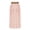 Pink, variant on Generic Women Casual Cotton Linen Maxi Skirts High Waist A Line Slim Fit Long Skirt Flare Swing Beach Holiday Ruffle Skirt