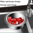 thumbnail image 3 of Js Swan Stainless Steel Drain Basket for Kitchen Sink, Stainless Steel Hanging Kitchen Sink Filter Basket Quick Drain for Washing Fruits and Vegetables (2Pcs), 3 of 9