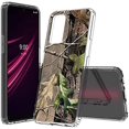 thumbnail image 1 of ANJ+ Hybrid Slim [Scratch-Proof] Hard Back Cover Case w/Flexible Bumper Compatible with T-Mobile REVVL V+ 5G - Tree Camo, 1 of 6