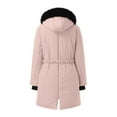thumbnail image 7 of Cnbwig Fashion Fall Coats for Women Plus Size Daily Solid Coat Long Sleeve Jacket Thicken Coat Warm Hooded Thick Padded Outerwear Jackets Winter 2025 A-Pink 5XL, 7 of 7