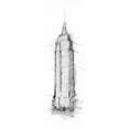 thumbnail image 2 of OnRei 11x24 White Modern Wood Framed Museum Art Print Titled - Empire, 2 of 4