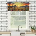 thumbnail image 3 of Cactus Printed Window Curtains Valances for Kitchen Western Sunset Desert Nature Landscape Rod Pocket Valances for Bedroom Living Room Dining Room 54 by 18 in, 1 Panel, 3 of 6