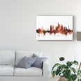 thumbnail image 3 of Trademark Fine Art 'Frankfurt Germany Skyline Red' Canvas Art by Michael Tompsett, 3 of 4