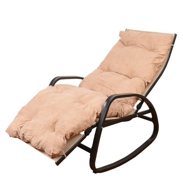 Sundale Outdoor Indoor Rocking Chair with Cushion Adjustable Zero