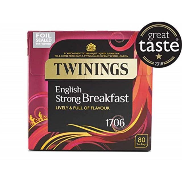 twinings extra strong english breakfast tea bags 80s