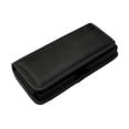 thumbnail image 4 of For Apple iPhone 16 Plus (6.7") Pouch Case Universal Horizontal Canvas with Credit Card ID Slot and Belt Clip Loop Holster Cell Phone Holder Cover - Black, 4 of 9