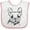 White and Pink, variant on Inktastic French Bulldog Portrait Boys or Girls Baby Bib
