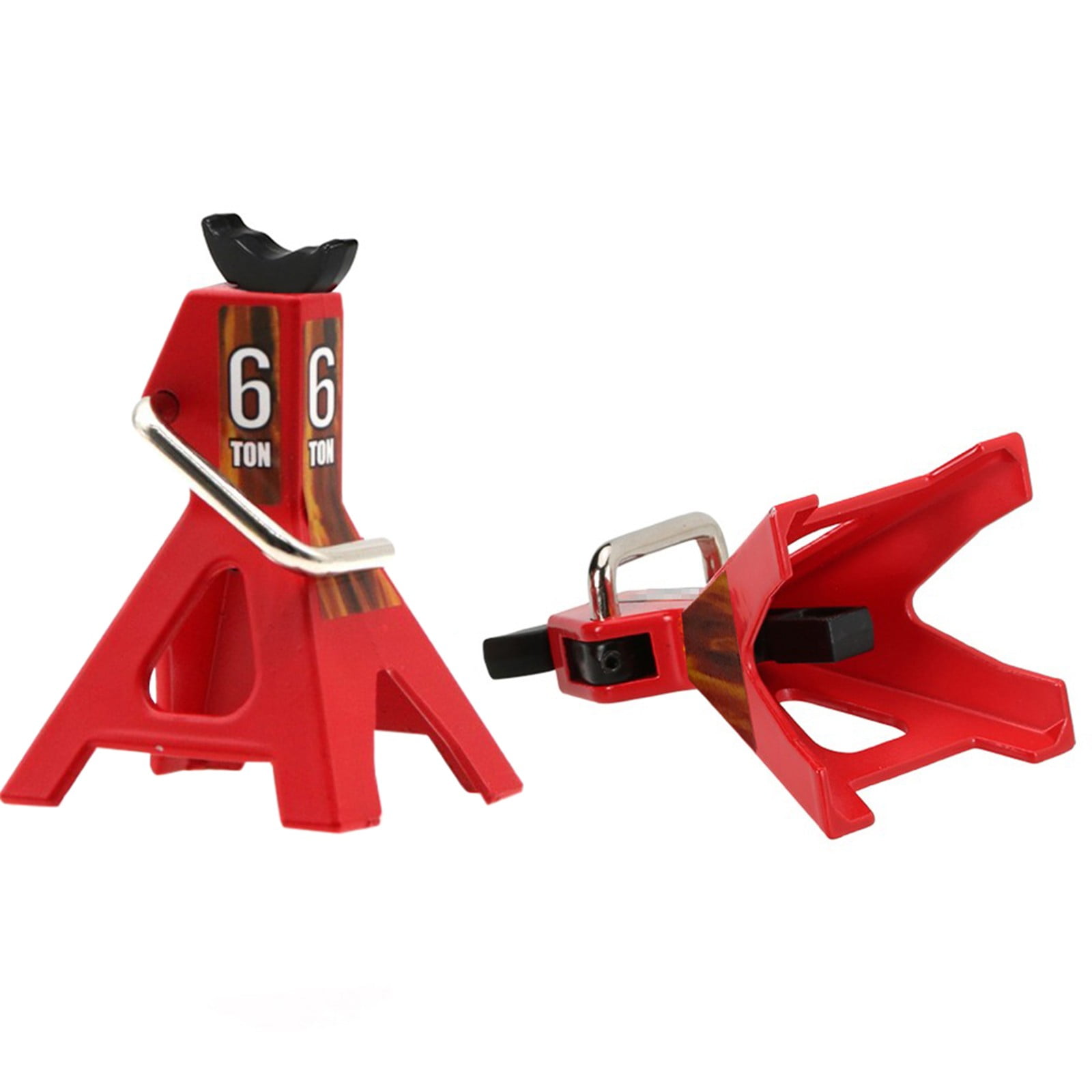 Culer 2Pcs Repairing 1/10 Scale 6TON Adjustable for Car Stand Height Jack Metal 2Pcs Tool Car Model