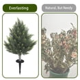 thumbnail image 3 of Artificial Pyramidal Cedar Stakes(2 Pack), UV Resistant Outdoor Topiary Trees for Yard and Garden Decor, 3 of 7
