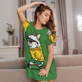 thumbnail image 3 of Rateoe Cool Skateboarding Bulldog Print Women’s Nightdress – Cozy Cotton Short-sleeved Sleep Shirt, Loose-Fit Sleepwear, Perfect for Relaxing and Sleeping, 3 of 6
