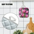 thumbnail image 4 of 4 Pack Pot Holders,Kitchen Essential, Potholder Set,Elegant Pink Tulips In A Watercolor Array, 4 of 6