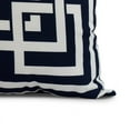 thumbnail image 2 of Simply Daisy, 18" x 18" Greek New Key, Geometric Print Outdoor Pillow, Navy, 2 of 2