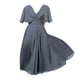 thumbnail image 1 of Gibobby Vestidos para Mujer Temperamento de verano, vestidos de cintura media, belleza, temperamento Retro, manga larga, Color sólido, vestidos(Azul,G), 1 of 4