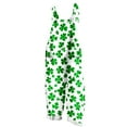 thumbnail image 3 of JURANMO St. Patrick's Day Jumpsuits for Women Plus Size Cute Irish Clover Graphic Jumper Pants Summer Casual Sleeveless Wide Leg Linen Overalls with Pockets Green XXL Sales for Today on Walmart, 3 of 6