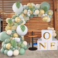 thumbnail image 4 of 128pcs Jungle Themed Party Maroon Golden Balloons Set, 4 of 4