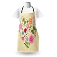 thumbnail image 3 of Heart Apron, Various Colorful Flowers and Butterflies Forming a Heart Shape on Cream Backdrop, Unisex Kitchen Bib with Adjustable Neck for Cooking Gardening, Adult Size, Multicolor, by Ambesonne, 3 of 4