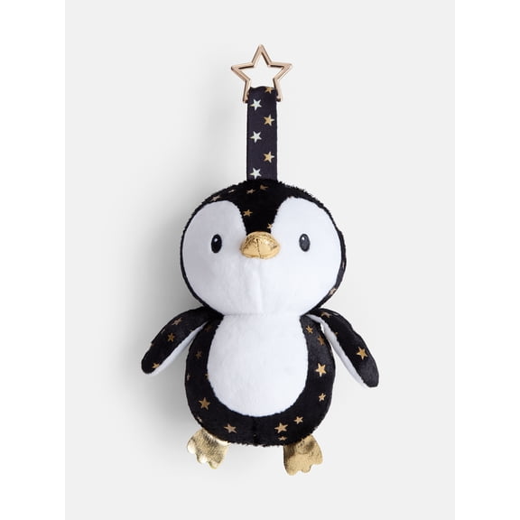 Wonder Nation Girls Penguin Plush Bag Charm, Black