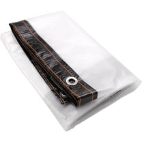 Clear Tarp with Grommets 3x13ft, Transparent Plastic Tarpaulin Heavy Duty Waterproof Tarp Cover Rainproof for Outdoor, Plant, Garden, Patio(1x4m/3x13ft)